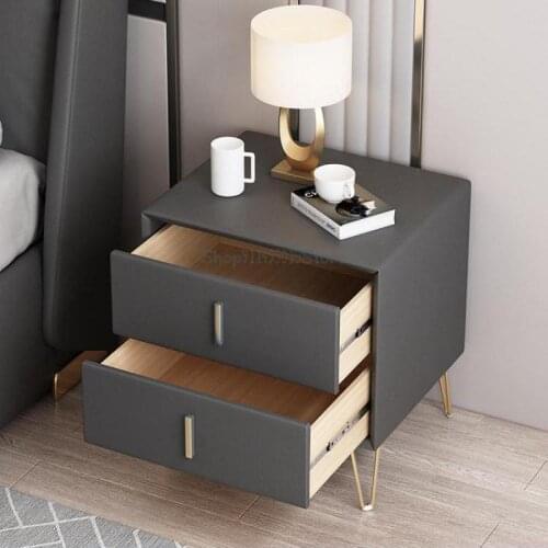 Light Luxury Solid Wood Bedside Table Modern Minimalist Net Red Mini Small 40cm Wide Bedroom Bedside Storage Cabinet