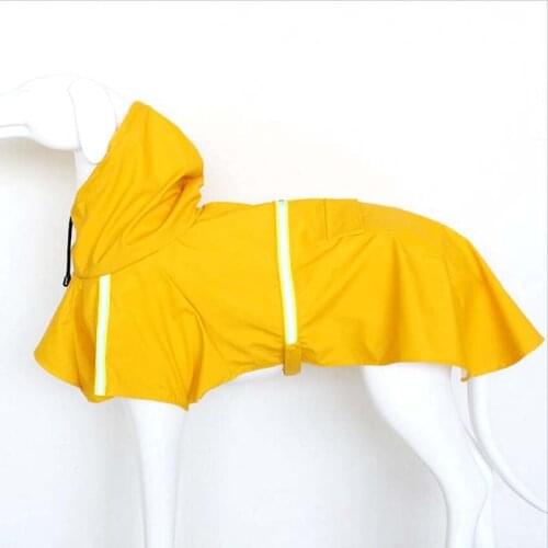 Pet supplies dog clothes big dog waterproof poncho pet reflective strip dog raincoat