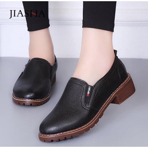 Women flat shoes 2021 new slip on shoes woman loafers solid comfortable square heel ladies shoes casual shoes zapatos de mujer