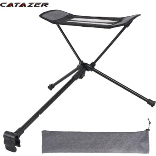 Outdoor Retractable Camping Chair Footrest Portable Folding Connectable Chair Rest Backpack Beach Fishing BBQ Footrest for chair