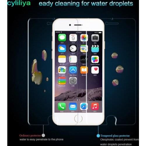 20pcs/lot Ultra Thin Anti-shatter Tempered Glass For iPhone X 8 7 6 6s plus 5 5s 5c Screen Protector Film + Clean Tool