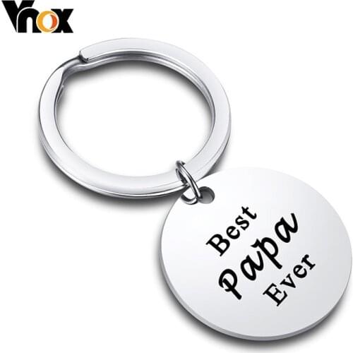 Vnox Free Personalized Custom Love Date Engraved Message Stainless Steel Keychains for Women Men Family Keepsake Gifts