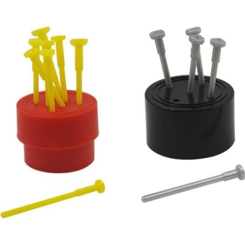 Magic Toys Kids Toys Funny Gadgets Nail Spike Through Coin Toy Penetrate the Drum Magic Props Toy YH1313