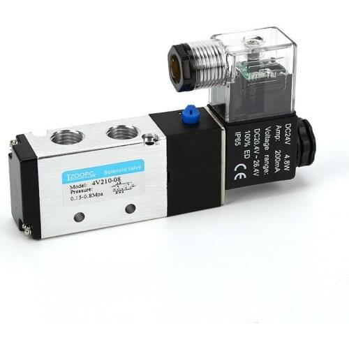 Second German Style Two Position Five. air tools neumatic parts Electromagnetism Valve 4V210-08 AC220V DC24V Reversing 1/2"