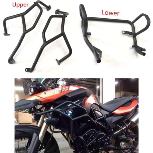 F650/F700/F800 GS Radiator/Engine Guards Highway Crash Bars Upper+Lower Frame Protector for BMW F800GS F700GS F650GS 2008-2013