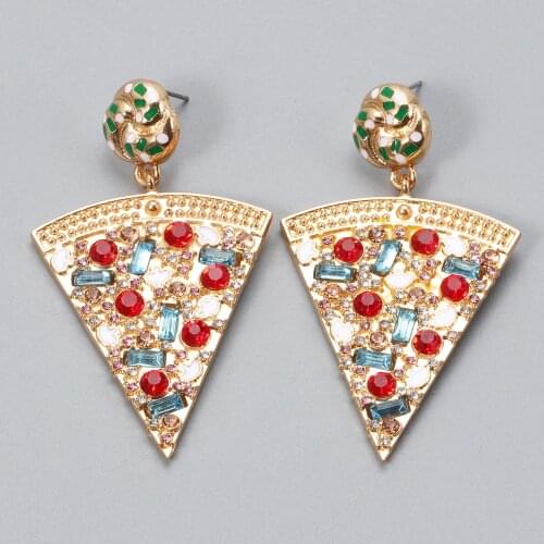 Wholesale New Style Rhinestone Gold Metal Dangle Drop Earrings Multicolored Fashion Pendientes Jewelry Accessories For Women