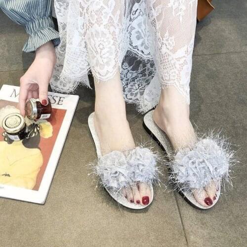 Women Flax Slippers Summer Casual Slides Beach Shoes Ladies Indoor Linen Slippers Bohemia Floral Bow Flip Flops Sandals