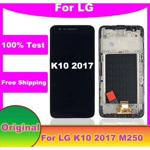 SUPER AMOLED For LG K10 2017 M250 M250N M250E LCD Display Touch Screen Digitizer Assembly For LG K10 M250DS LCD With Frame