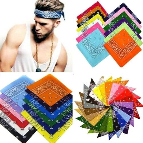 1PC Hip Hop Printed Handkerchief Bandana Fashion Headwear Hair Band Mask Scarf Face Head Wrap Scarf Shawl