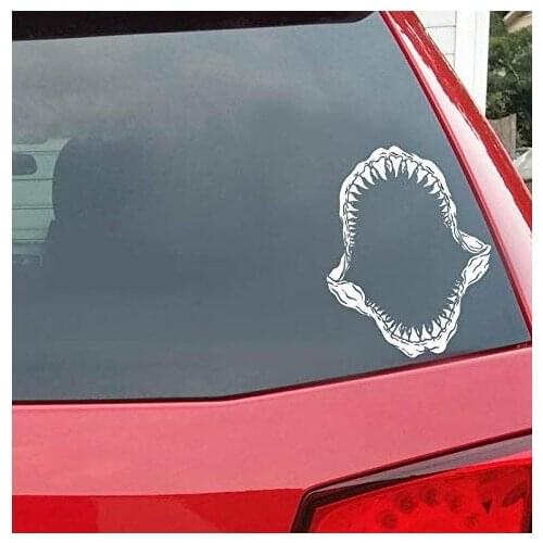 1PCS Personality Horror Giant Mouth Sharp Teeth Car Decorative Laptop Skateboard Stickers Custom