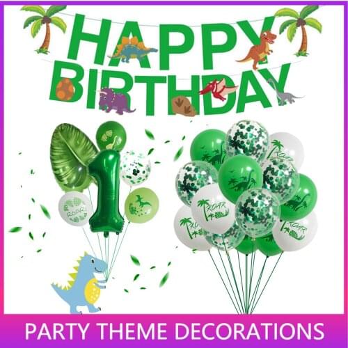 12inch Dino Balloons Banner Dinosaur Jungle Wild Animal Party Confetti Ballons ROAR Latex Balloons Kids Birthday Party Supplies