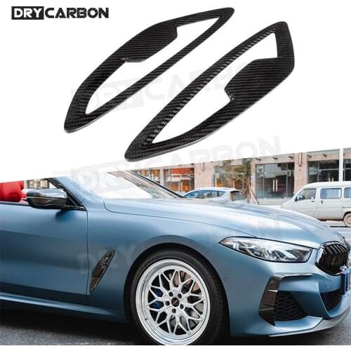 2PCS Carbon Fiber / FRP Side Door Fenders Blade Panels Flares for BMW 8 Series G14 G15 G16 M Sport 2018 - 2021 Door Side Fender