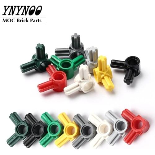 20Pcs/lot High-Tech Pin Connector Hub with 2 Perpendicular Axles Brick Parts Blocks Set Compatible 10197 Assemble Particles Toys