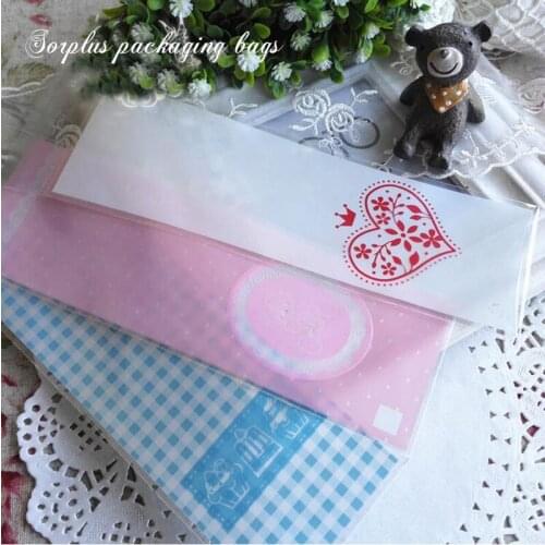 200Pcs Long Strip Gift Packaging Bags,Finger Biscuit Packaging Bags,Self-adhesive Plastic Bags,Small Jewelry Packaging Bags