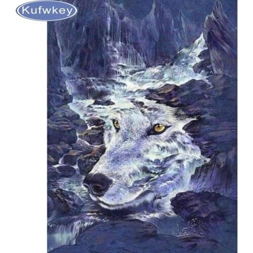 3d Diamond Embroidery 5d diy diamond painting wolf Cross Stitch Full Diamond Mosaic Picture Pasted Needlework home Decoration