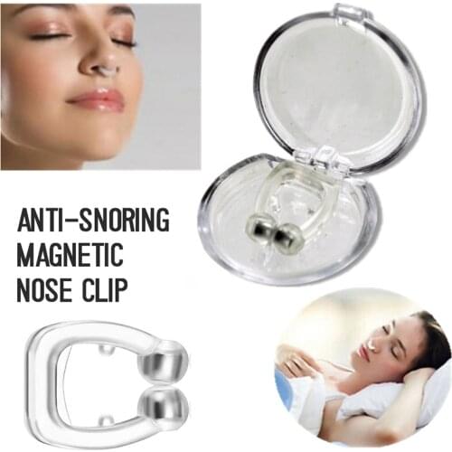 4/10 PCS Anti Snoring Nose Clip Case Magnetic Sleep Aid Guard Helper Relive Stress Snore Free Round Snore Stoper Health Care