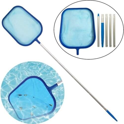 Promotion! 6-Piece Swimming Pool Skimmer Net Telescopic Pole Leaf Skimmer Net Swimming Pool Cleaner Supplies Home Use