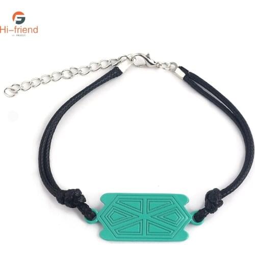 Turtle Charm Bracelets Tortoise Green Rope Chain Cosplay Friendship Bracelet Cartoon Jewelry Cute Gift
