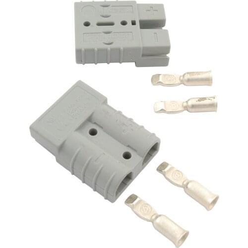 2pc Battery Quick Connector Kit 50A 6AWG Plug Connect Disconnect Winch Trailer