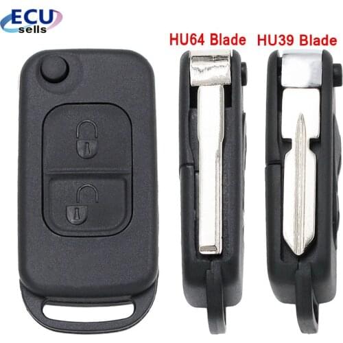 For Benz Key Shell 2 Button Auto Car Key Cover Case Fob Uncut Blade Key for Mercedes SLK E113 A C E S W168 W202 W203