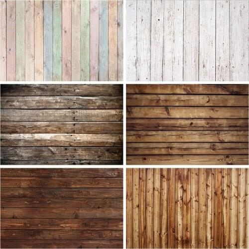 Retro Vintage Wood Board Floor Baby Shower Newborn Pet Food Portrait Backdrop Photography Background Photo Studio Props Vinyl