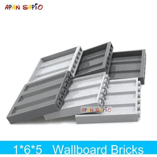 10pcs DIY Building Blocks Wall Bricks 1x6x5 Dots Educational Creative Plastic Toys for Children Compatible With Brand 23405