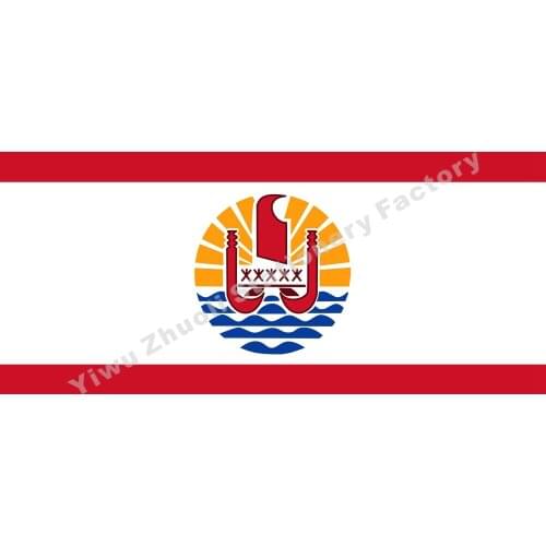 French Polynesia Flag 150X90cm (3x5FT) 120g 100D Polyester Double Stitched High Quality Banner Free Shipping