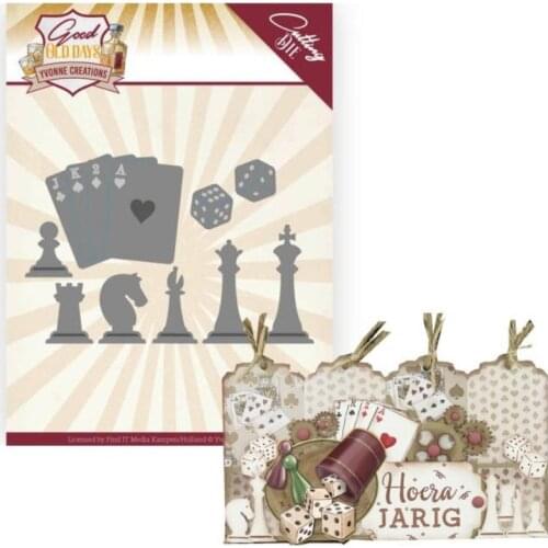 Playing Cards & Chess Pieces Metal Cutting Dies for Scrapbooking Handmade Mold Cut Stencil New DIY Card Make Mould Model Craft