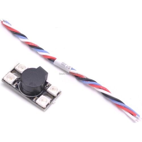 Ultra Big Sound 110 db BB Buzzer 14MM High BB Ring w/4 WS2812 Programmable LED Light Lamp Bead For F3 F4 F7 FC FPV RC Drone Acc