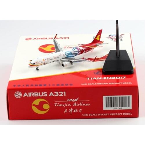 1:400 Alloy Collectible Plane Gift JC Wings LH4068 Tianjin Airlines Airbus A321 Diecast Aircraft JET Model B-8389 With Stand