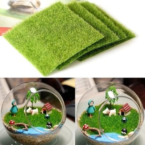 1Pcs 15/30cm Grass Mat Green Artificial Lawns Turf Carpets Fake Sod Garden Moss Landscape For Home Floor Aquarium Wedding Decor