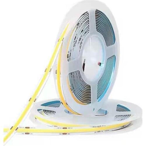 High Density COB LED Strip Light 5/8/10mm 12V 24V Brightness Ra90 Flexible Led Tape lamp Soft COB Dimmable Linear Lights 1-5m