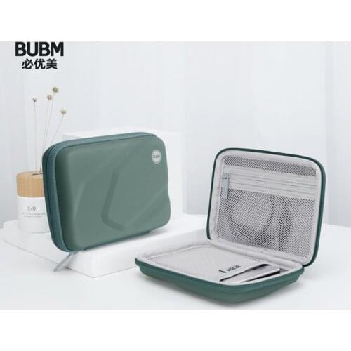 BUBM Frosted Hard Disk Storage Bag Power Bank Protective Case External Hard Drive Carrying Case USB Cable Earphone Bag HDD Case
