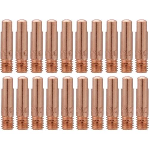 20pcs 0 9" Copper Contact Tip Welding Nozzles for 15AK MIG/MAG Welding Torch Consumables 0 8/1mm Gas Nozzle