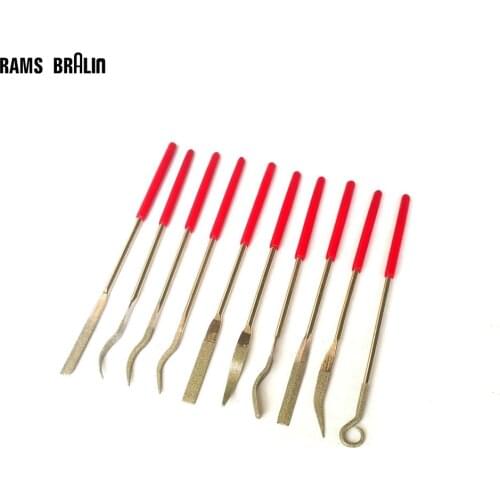 10 pieces Irregular Diamond Files Set Hand Grinding Repairing Tool for Hard Metal