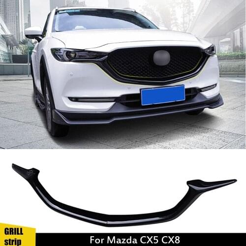 For cx5 Accessories Car Front Bumper Mesh Grille Grills Strip Trims Cover For Mazda CX-5 CX5 CX8 2017 2018 2019