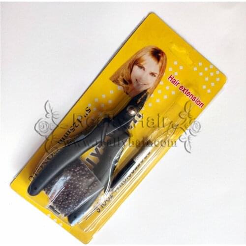 NanoRings hair extension tool kits(200pcs Nano rings+1pcs Nano plier+1 pcs NanoRings multifunctional needle)