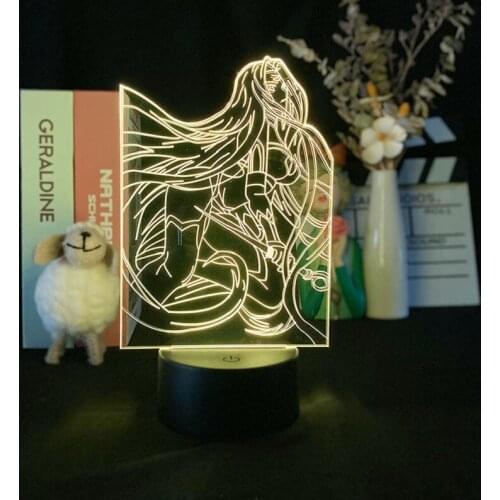Teenager Table Lamp 3D Anime Rider Figure Night Light LED Fate Stay Night Changing RGB Color Nightlight Decor for Gaming Room
