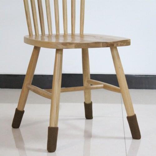 4pcs Chair Leg Socks Cloth Gloves Floor Protection Knitting Wool Socks Anti-slip Table Furniture Feet Sleeve Cover Protectors