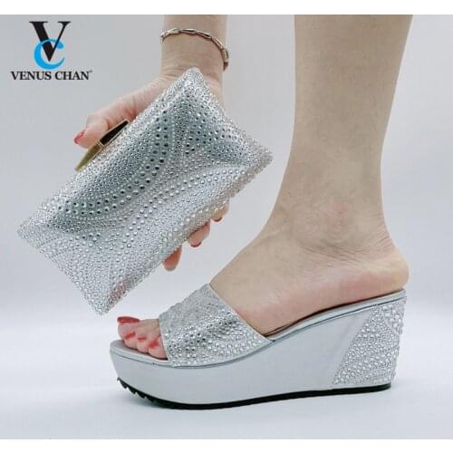 New Italian Shoe and Bag Set for Party In Women Elegant Ladies Shoes with Matching Bags Set Women Comfy Platform Sandal ShoeS