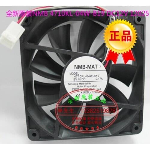 NEW NMB-MAT NMB 4710KL-04W-B19 DC12V 12025 Ultra-thin silence cooling fan