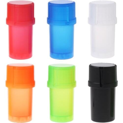 Plastic Tobacco Grinder Herb Spice Grinding Crusher Storage Container Case Retailsale