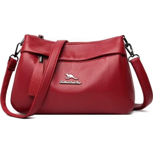 Casual Tote Handbag Luxury Women Soft Leather Messenger Bag Elegant Crossbody Pillow Bag Ladies Double Shoulder Straps Hobo Bags