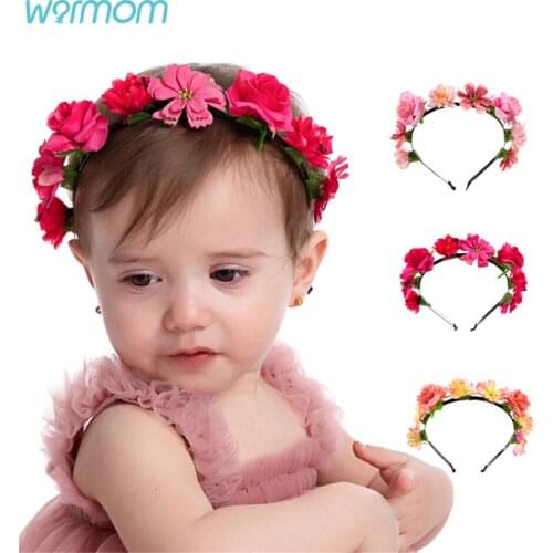 Fashion Baby Headband New Simulation Color Flower Girls Bows Toddler Hair Bands For Baby Girls Kids Headbands Accessories