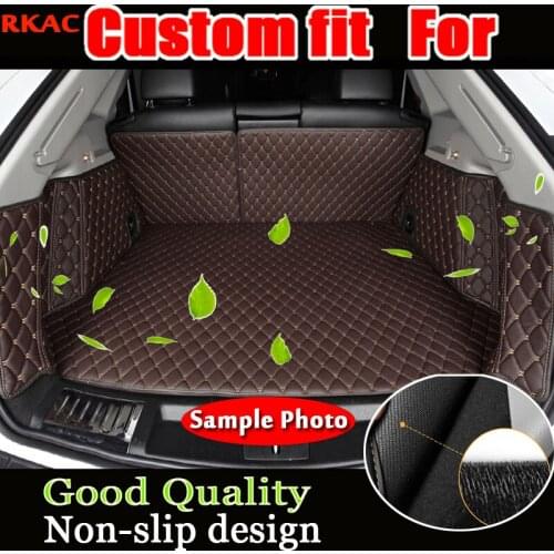 RKAC Custom fit car trunk mats for Volkswagen CC Golf Jetta Passat Tiguan Touareg 3D car styling rugs carpet cargo rug liner