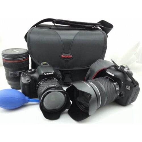 Roadfisher Large Vintage Canvas Camera Shoulder Carry Bag Digital Backpack Travel HandBag Insert Case For Canon Nikon DSLR SLR