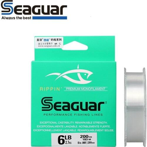 Seaguar RIPPIN Premium Monofilament Line 6LB 8LB 10LB 12LB Low Memory Monofilament Carp Wire Leader Line