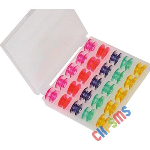 Water Colored Bobbins With Thread Hole Compatible with Husqvarna Viking 4123078-G,4131825-45,4125615-4