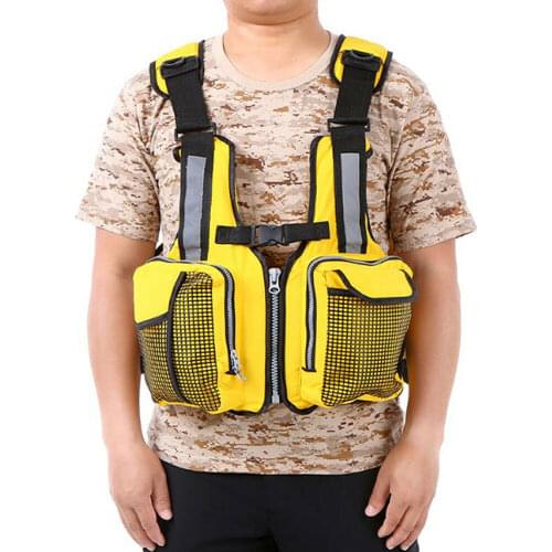 Adult Life Jacket Vest Multi Pocket Life jacket Buoyancy Aid Safe Sailing Fishing vest