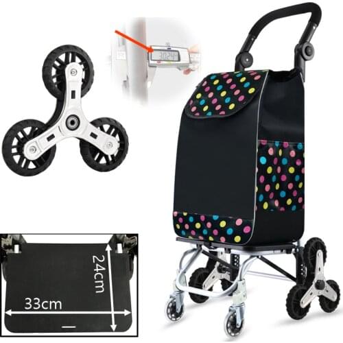 Trolley cart on Wheels Woman shopping cart Foldable shopping basket elderly Stairs Trailer Portable cart Large shopping bags